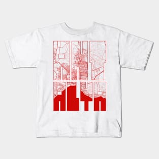 Antalya, Turkey City Map Typography - Oriental Kids T-Shirt